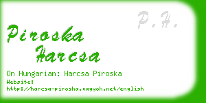 piroska harcsa business card